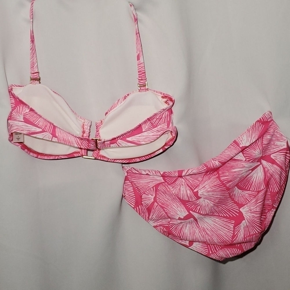 Leilani Bikini Size 6 Pink White Floral - Picture 6 of 10